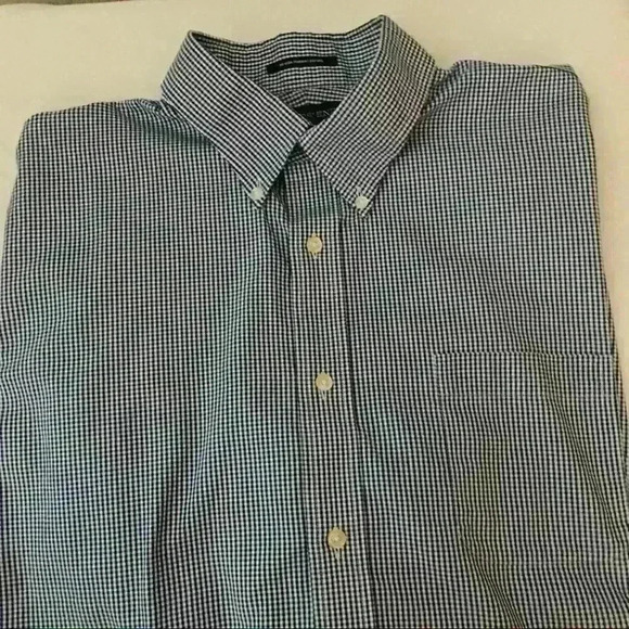 Lands End Shirt No Iron Pinpoint Oxford - Picture 3 of 9